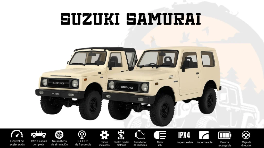 suzuki samurai ja11-SJ413 wpl c74 auto rc a escala