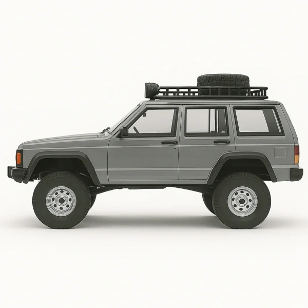jeep cherokee xj mn78 auto rc escala 1-12 sobre fondo blanco o montañoso
