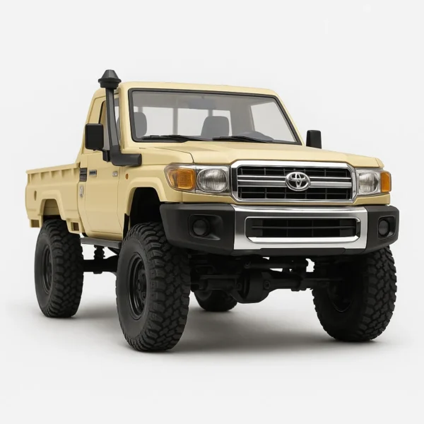 toyota land cruiser 79 mn82 auto rc escala 1-12 sobre fondo blanco o rocoso