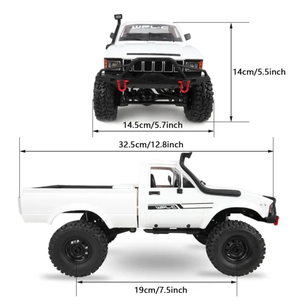 auto a control remoto hilux 81 escala 1/16 modelo wpl c24