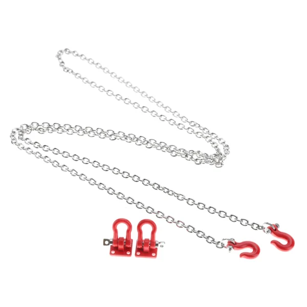 cadena de remolque metálica a escala para autos rc tipo crawler