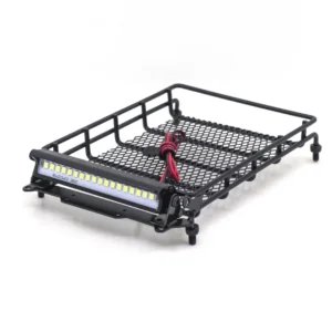 portaequipajes universal con luz led a escala para auto rc tipo crawler