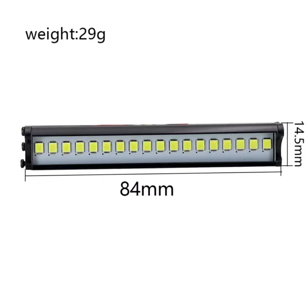 Barra de luz LED para camioneta RC tipo crawler a escala